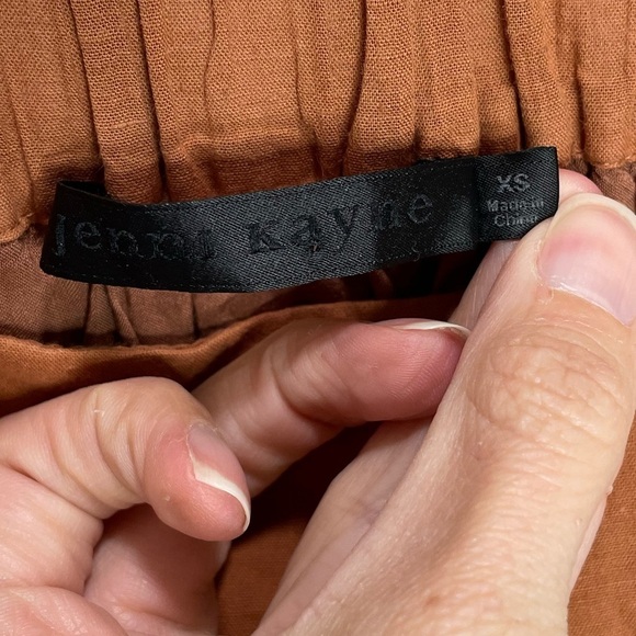 Jenni Kayne Seersucker Summer Dress In Rust XS - Picture 5 of 8